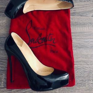Christian Louboutin Roland 120 Patent Black Pumps
